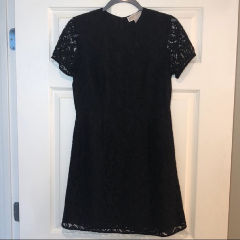 Micheal Kors Black Lace Mini Dress